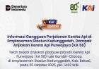 KAI Daop 7 Madiun Mohon Maaf atas Kelambatan Sejumlah KA Akibat Gangguan Operasional