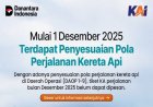 Mulai 1 Desember 2025, KAI Daop 7 Madiun Lakukan Penyesuaian Jadwal dan Pola Perjalanan KA
