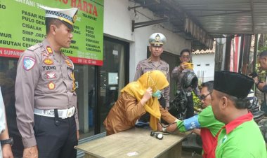 Satlantas Polres Kediri Kota Gelar Ramp Check dan Tes Kesehatan Supir Bus